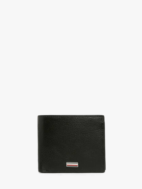 Wallet Leather Tommy hilfiger Black central AM14497