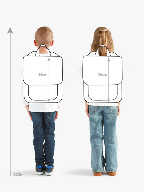 Backpack Hello hossy Brown cool kids S6 other view 1
