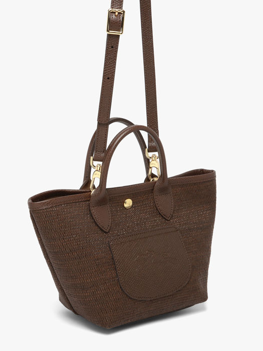 Longchamp Le panier pliage Sacs porté travers Marron