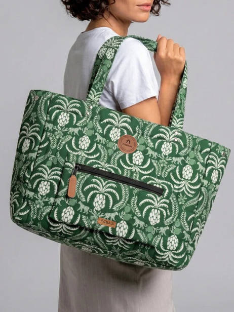 A4 Size Shoulder Bag Adventurer Recycled Polyester Cabaia Green adventurer TOTEBAGL other view 1
