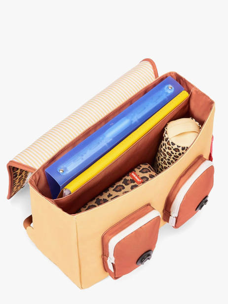 1 Compartment Satchel Hello hossy Beige cool kids P6 other view 3