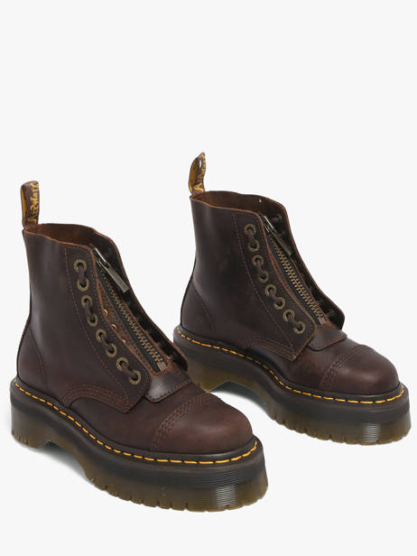 Platform Boots In Leather Dr martens Brown women 40910200 other view 2
