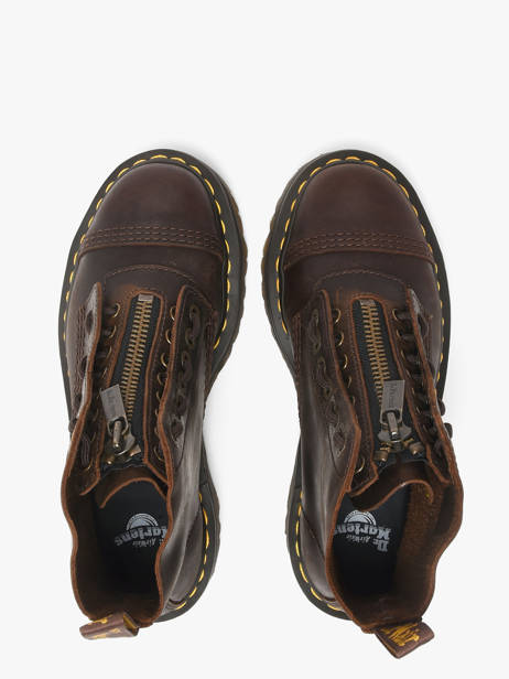 Platform Boots In Leather Dr martens Brown women 40910200 other view 4