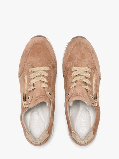 Platform Sneakers In Leather Remonte Beige accessoires 64 other view 3