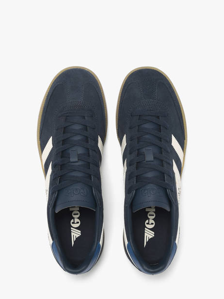 Sneakers In Leather Gola Blue men CMB735ET other view 3