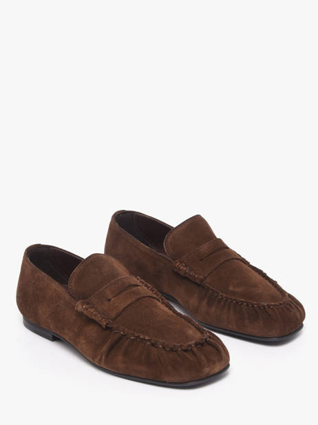 Moccasins In Leather Alohas Brown accessoires 10121401 other view 1