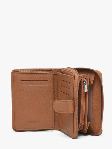 Wallet Leather Hexagona Brown confort 461063R other view 1