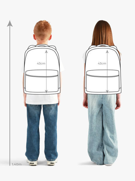 2-compartment Backpack Caramel et cie Blue boheme FI other view 1