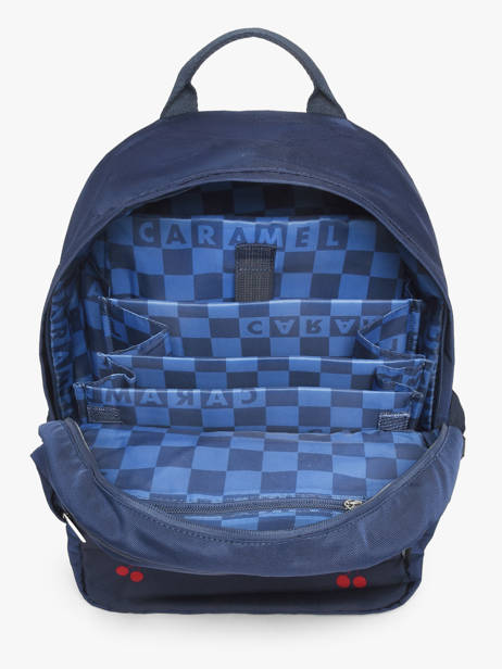 2-compartment Backpack Caramel et cie Blue boheme FI other view 3