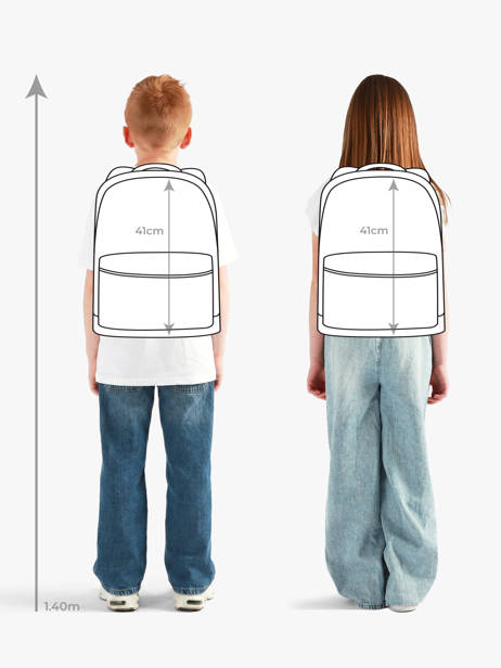 1 Compartment Backpack Caramel et cie Blue boheme FI other view 1