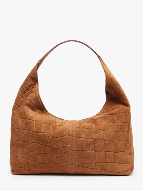 Shoulder Bag Velvet Croco Leather Milano Brown velvet croco CV26061