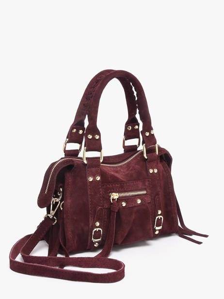 Crossbody Bag Velvet Leather Milano Red velvet VE24092O other view 2
