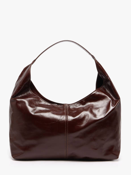 Shoulder Bag Shiny Sauvage Leather Milano Brown shiny sauvage SS26061