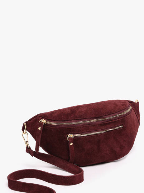 Sac Banane Cuir Milano Violet velvet VE24119O vue secondaire 2