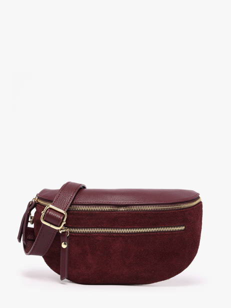 Sac Banane Cuir Milano Violet velvet caviar VC24111