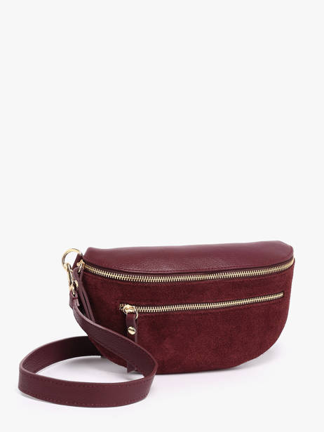 Sac Banane Cuir Milano Violet velvet caviar VC24111 vue secondaire 2