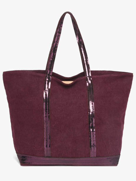 Zipped Linen Tote Bag Le Cabas Sequins Vanessa bruno Violet cabas lin 31V40409