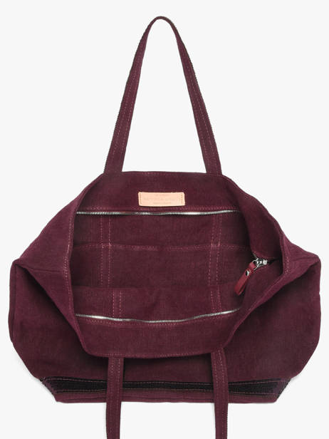 Zipped Linen Tote Bag Le Cabas Sequins Vanessa bruno Violet cabas lin 31V40409 other view 4