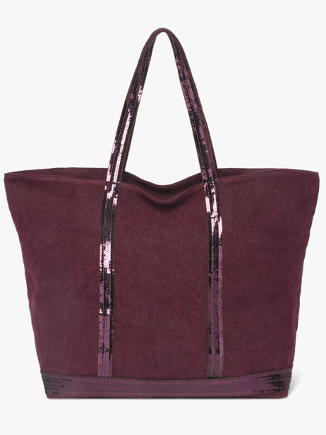 Zipped Linen Tote Bag Le Cabas Sequins Vanessa bruno Violet cabas lin 31V40409 other view 5