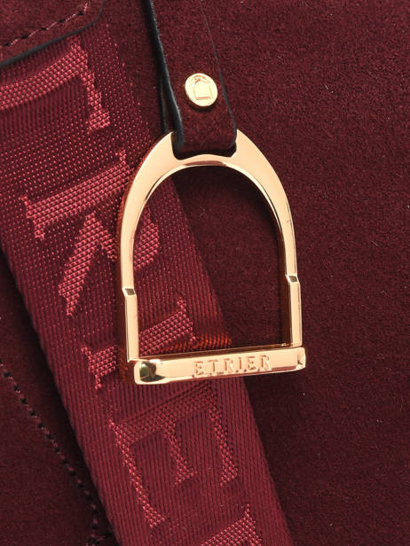 Shoulder Bag Altesse Suede Leather Etrier Red altesse suede EASU017M other view 4