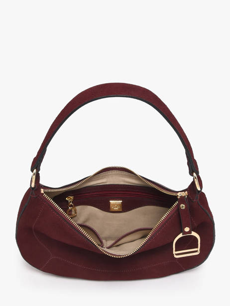 Shoulder Bag Altesse Suede Leather Etrier Red altesse suede EASU017M other view 5