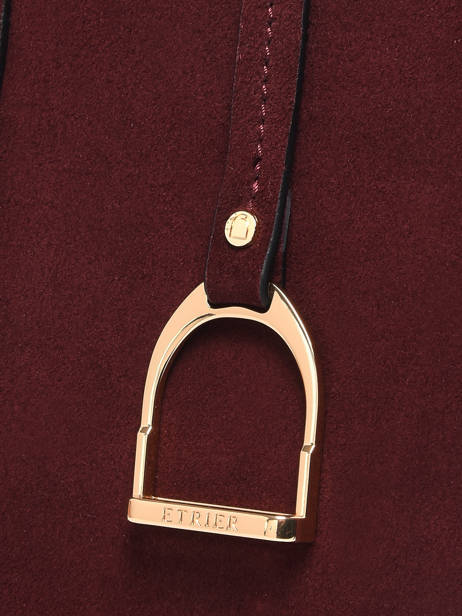 Shoulder Bag Altesse Suede Leather Etrier Red altesse suede EASU088S other view 3