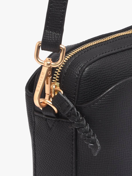 Shoulder Bag Torsade Leather Etrier Black torsade ETOS227S other view 3
