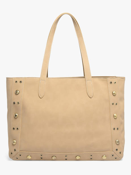 A4 Size Shoulder Bag Eyelet Torrow Beige eyelet TEYE01
