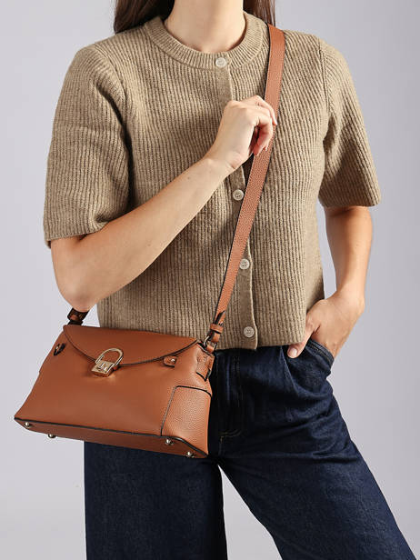 Crossbody Bag Equestre Leather Etrier Brown equestre EEQT212M other view 1