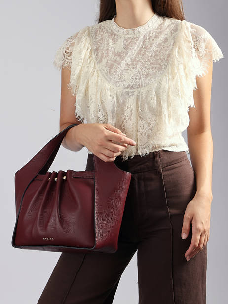 Satchel Foudre Leather Etrier Red foudre EFOD238M other view 1