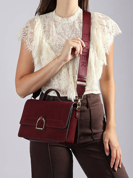 Crossbody Bag M Altesse Suede Etrier Red altesse suede EASU048M other view 1