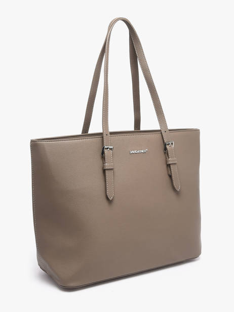 Shopping Bag A4 Saffiano Polyurethane David jones Gray saffiano 5 other view 2