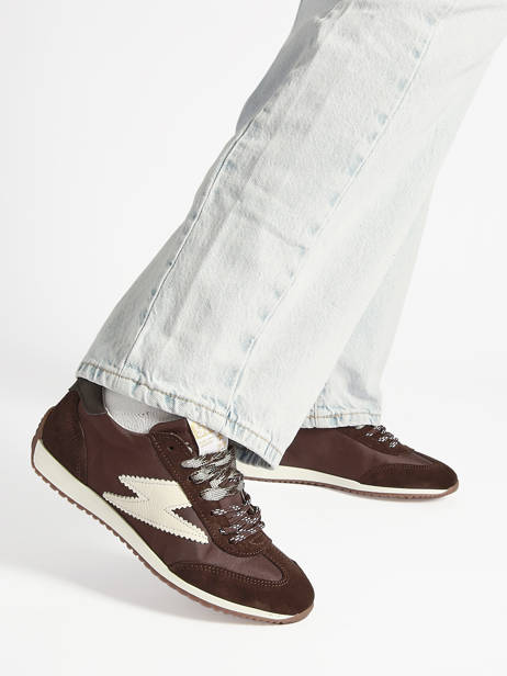 Sneakers June In Leather Semerdjian Brown women JUNEE278 other view 1