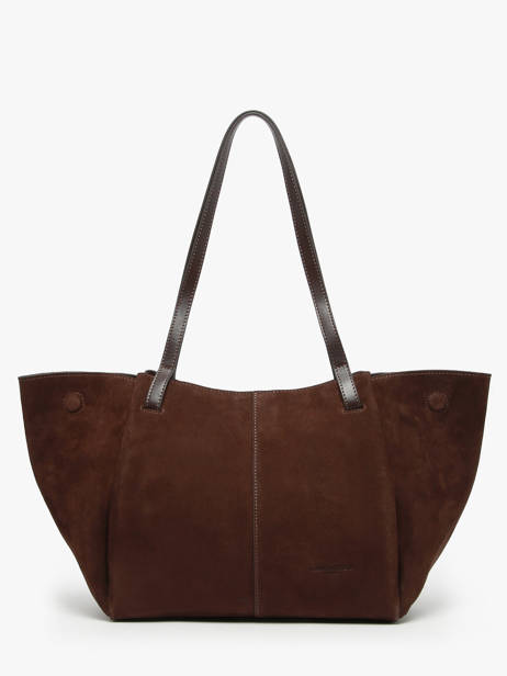 Shoulder Bag Suede Leather Lancaster Brown suede 58