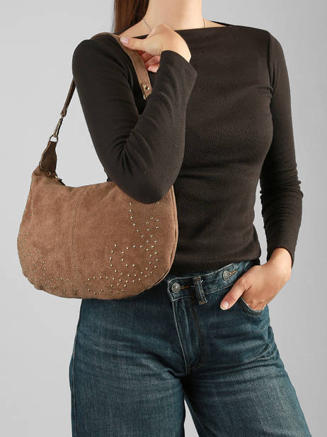Shoulder Bag Velvet Milano Beige velvet VE26061 other view 1