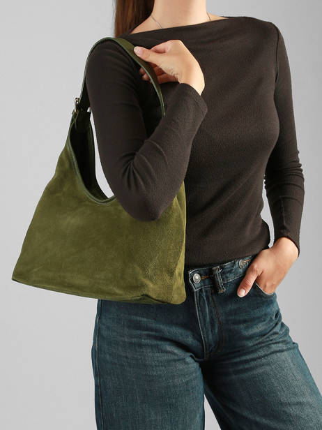 Shoulder Bag Velvet Caviar Leather Milano Green velvet caviar VC26062 other view 1