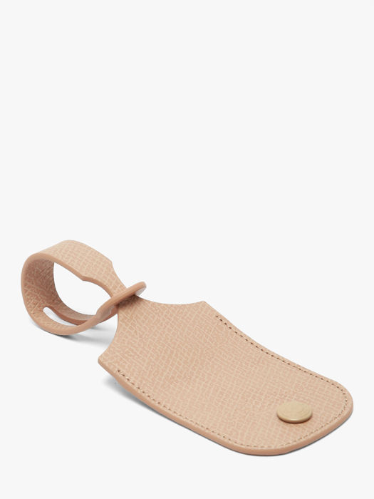 Longchamp Porte-clés cuir pliage one Etui passeport Beige