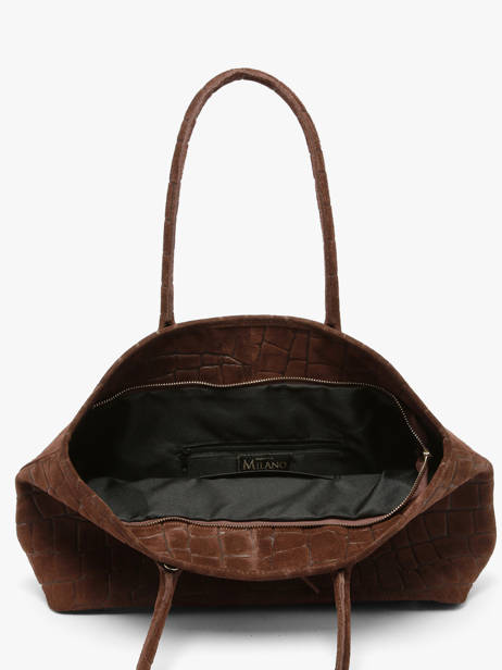 Shopping Bag Velvet Croco Leather Milano Brown velvet croco CV26063 other view 2