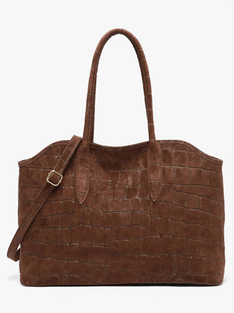 Shopping Bag Velvet Croco Leather Milano Brown velvet croco CV26063 other view 3