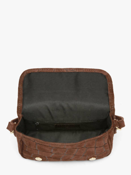 Shoulder Bag Velvet Croco Leather Milano Brown velvet croco CV26062 other view 2