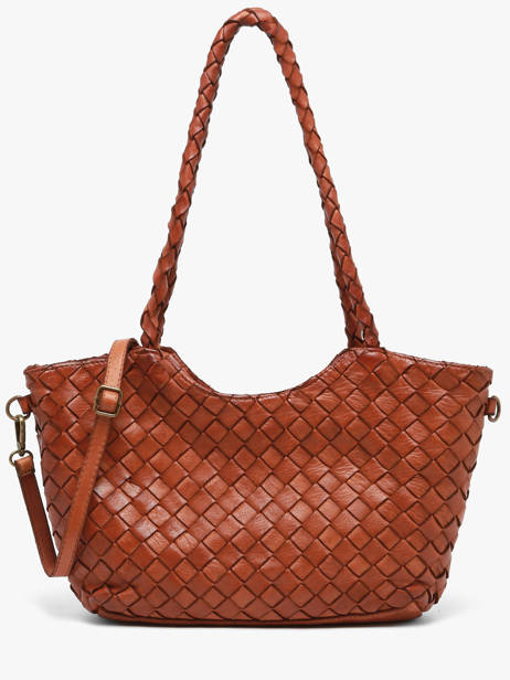 Shoulder Bag Dewashed Leather Milano Brown dewashed DE26062