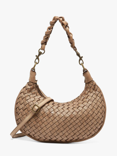 Sac Bandoulière Dewashed Cuir Milano Beige dewashed DE26063