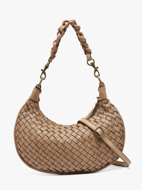 Sac Bandoulière Dewashed Cuir Milano Beige dewashed DE26063 vue secondaire 3
