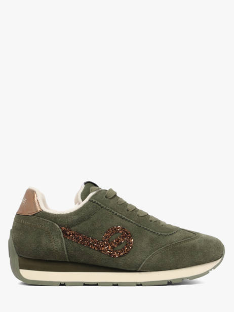 Sneakers In Leather No name Green women KNHRAQ04