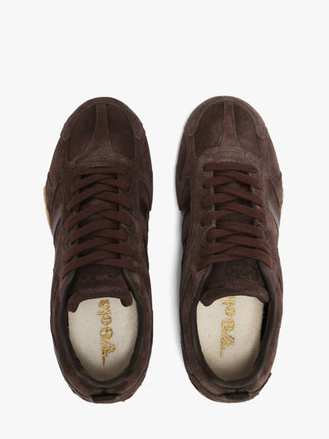 Sneakers In Leather Gola Brown women CLB938DD other view 3