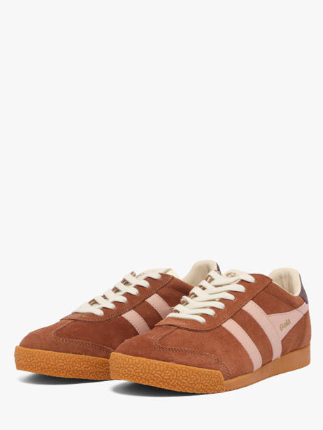 Sneakers In Leather Gola Brown women CLB538LK other view 1