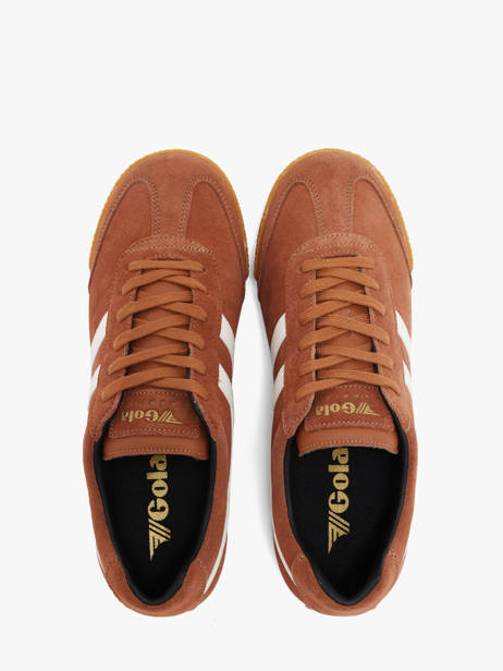 Sneakers In Leather Gola Brown men CMA192TI other view 3