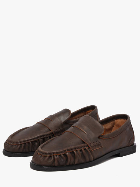 Moccasins In Leather Pavement Brown women 24139779 other view 1