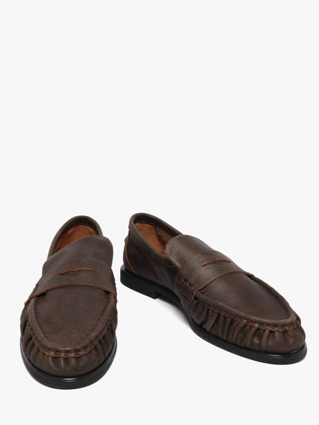 Moccasins In Leather Pavement Brown women 24139779 other view 2