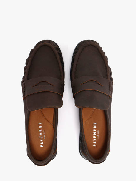 Moccasins In Leather Pavement Brown women 24139779 other view 3